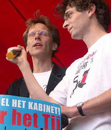 Kees Vendrik en presentator Frank van Schaik
